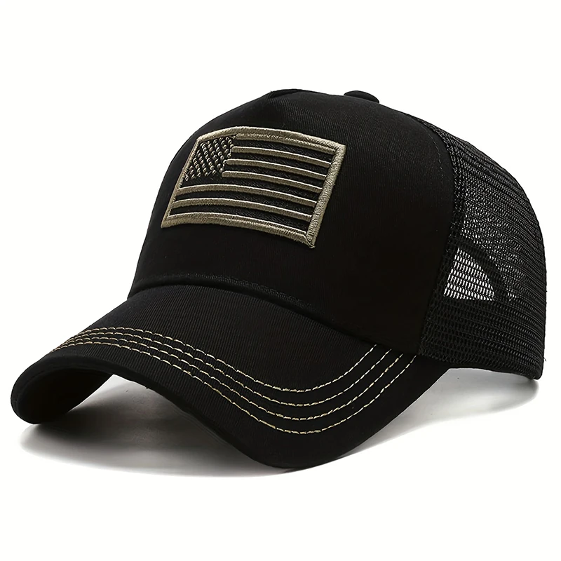 Unisex-Baseballkappen mit amerikanischer Flagge und Stickerei, für Frühling und Sommer, für den Außenbereich, verstellbare Freizeithüte, Sonnenschutzhut, Sportkappe – Detail 5