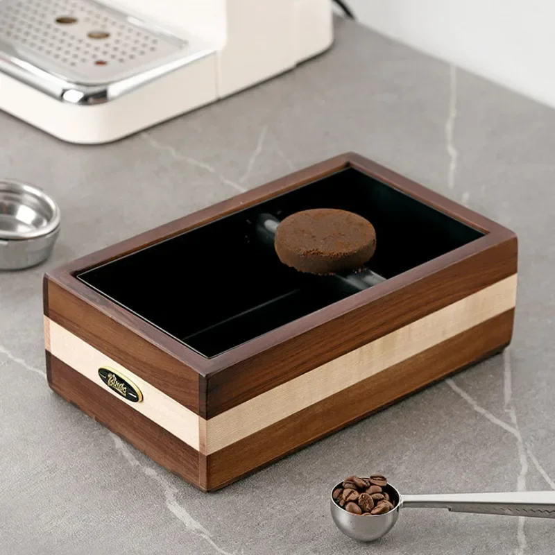 

Walnut Wood Coffee Residue Bucket Cloth Powder Appliance Simple Powder Residue Storage Box Coffee Machine Tool Accessories