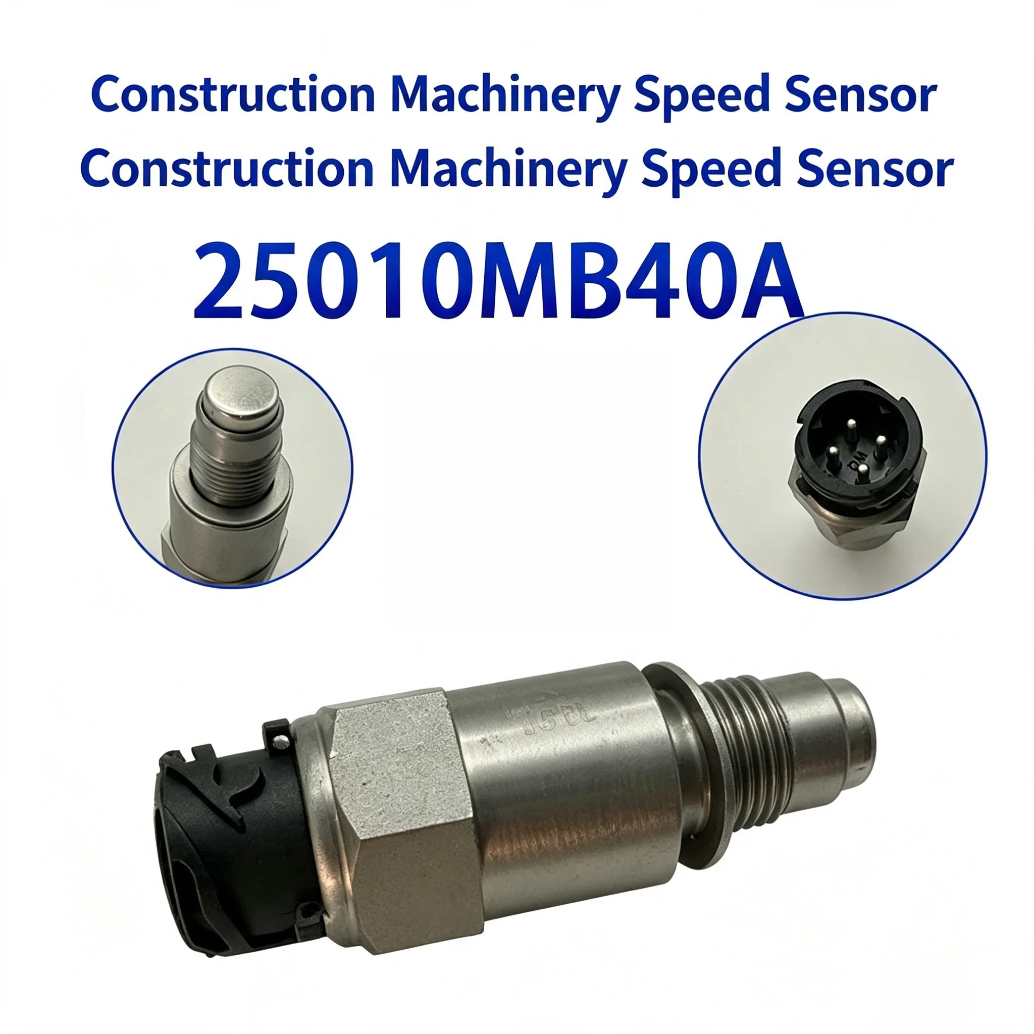 25010MB40A RPM Rotation Sensor Metal Silver For Excavator Engine Machinery Parts Accurate Monitoring Easy Installation Tool