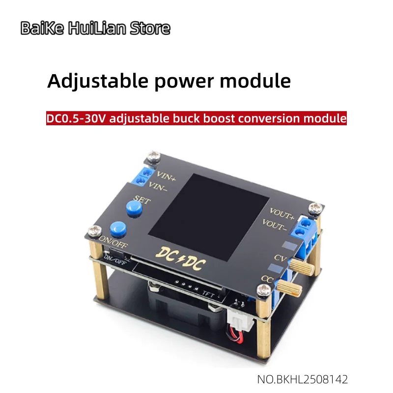 DC-DC automatic buck boost converter voltmeter ammeter CC CV power module adjustable voltage regulator power supply