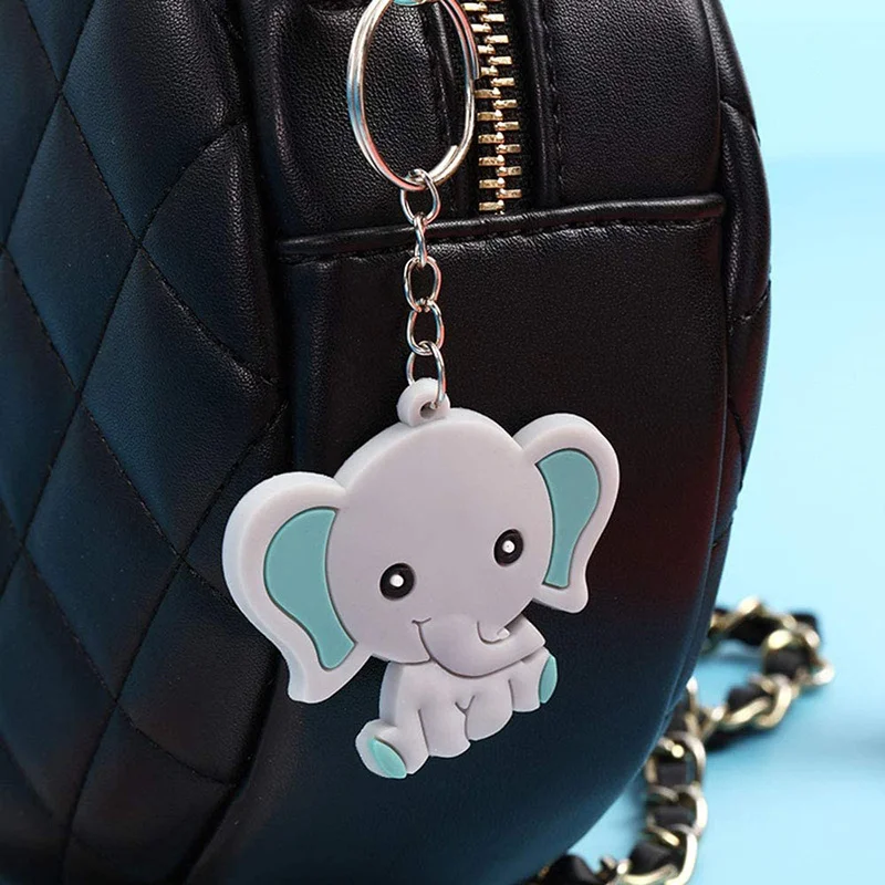 12pcs Bule and pink Baby Elephant Keychains for Elephant Theme Party Decor Gender Reveal Party Favors Baby Shower Gift for Guest