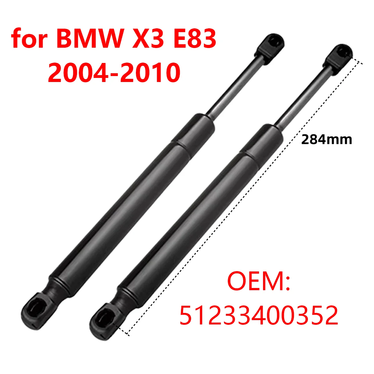 Car Front Engine Hood Gas Strut Damper Shocks Lift Support Rod Bars 51233400352 for BMW X3 E83 2004-2010