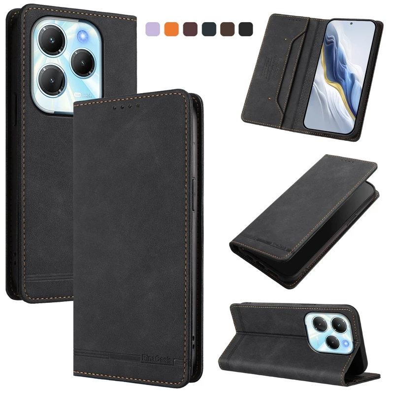 

Pop For Infinix Hot 30 40 Pro Cover Leather Magnetic Cover For Infinix Hot 40 Pro 40i Hot30 30i 30 Play NFC Flip Stand Case Fund