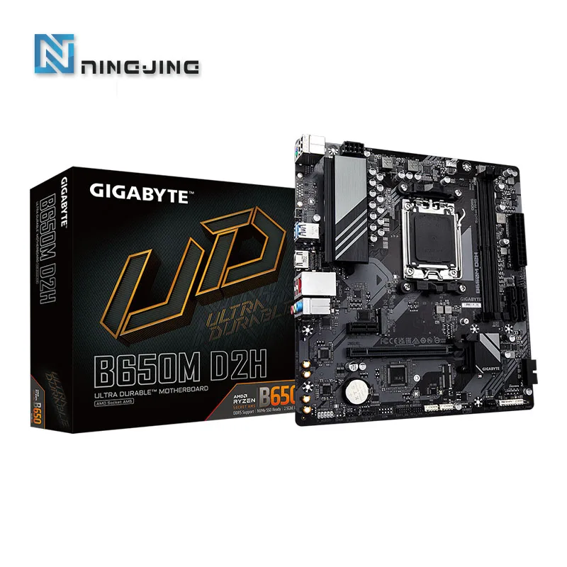 Gigabyte B650M D2H New Motherboard, AM5, LGA 1718, AMD B650, Micro ATX,  DDR5