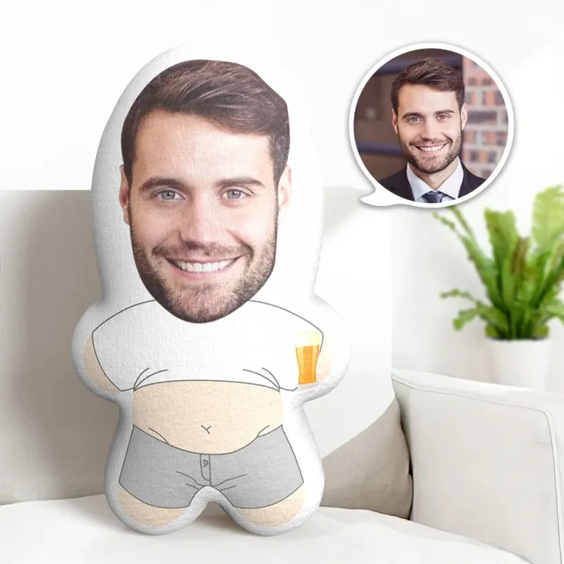 Kissen-Anpassung, individuelles Gesichtskissen, Bier, Papa, Körper, Gesichtskissen, lustiges Geschenk als Vatertagsgeschenk