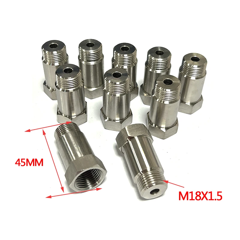 45mm O2 Oxygen Sensor Spacer Extender Check Engine Light Eliminator CEL Fix  Lambda Adapter M18*1.5 wholesales