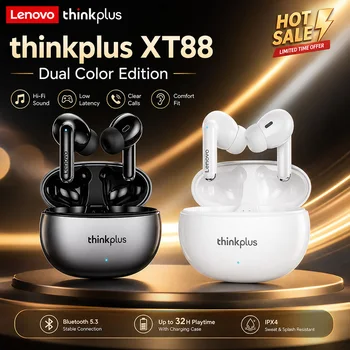 Lenovo XT88 TWS Wireless Earphones Bluetooth 5.3 Dual MIC Stereo Noise Reduction Bass HIFI