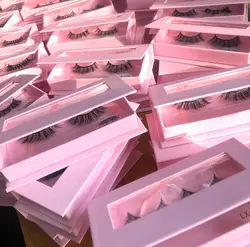 Lash Boxes Packaging With Logo Wholesale Custom Eyelashes Box Package With Tray Eyelash Case Empty Packaging Makeup