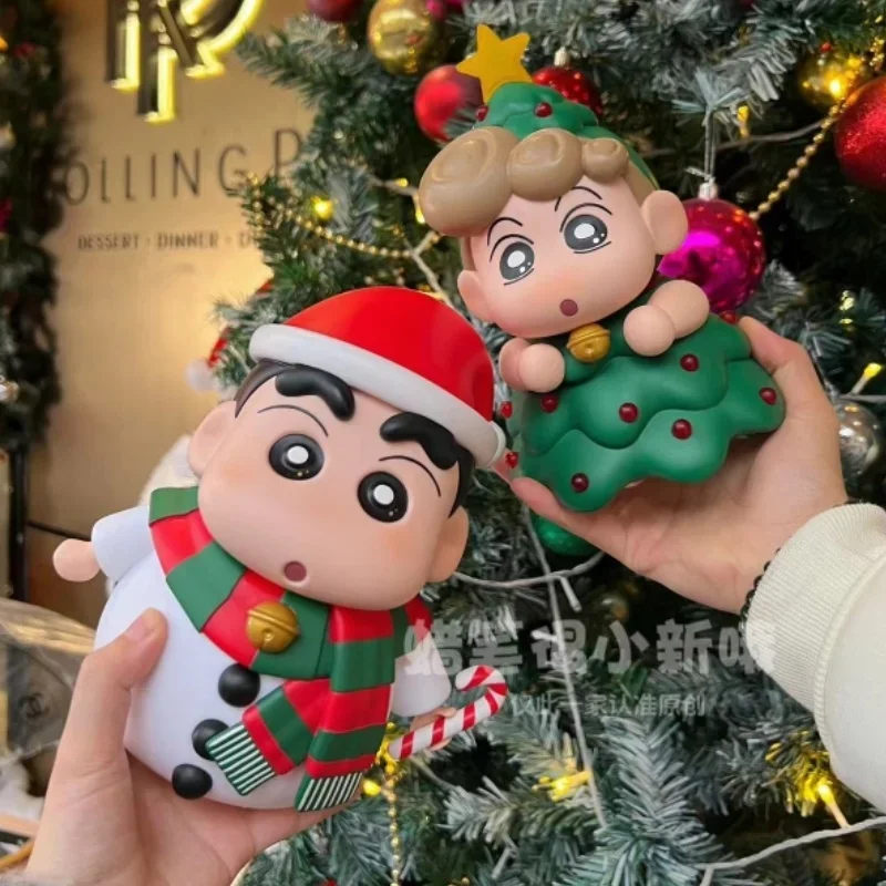 20cm Anime Crayon Shin Chan Figure Christmas Cosplay With Light Action Figurine Collectble Models Toy Christmas Halloween Gifts