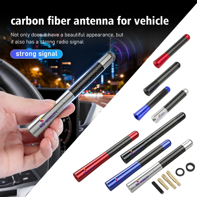 Car Carbon Fiber Antenna Radio Enhanced Signal Accessory For SsangYong Rexton Kyron Torres 2024 2023 evx 2012 Actyon Korando