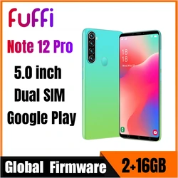 FUFFI Note 12 Pro Smartphone Android 5.0 inch 16GB ROM 1GB RAM Google play store Mobile phones 2+5MP Camera 3G Cellphones