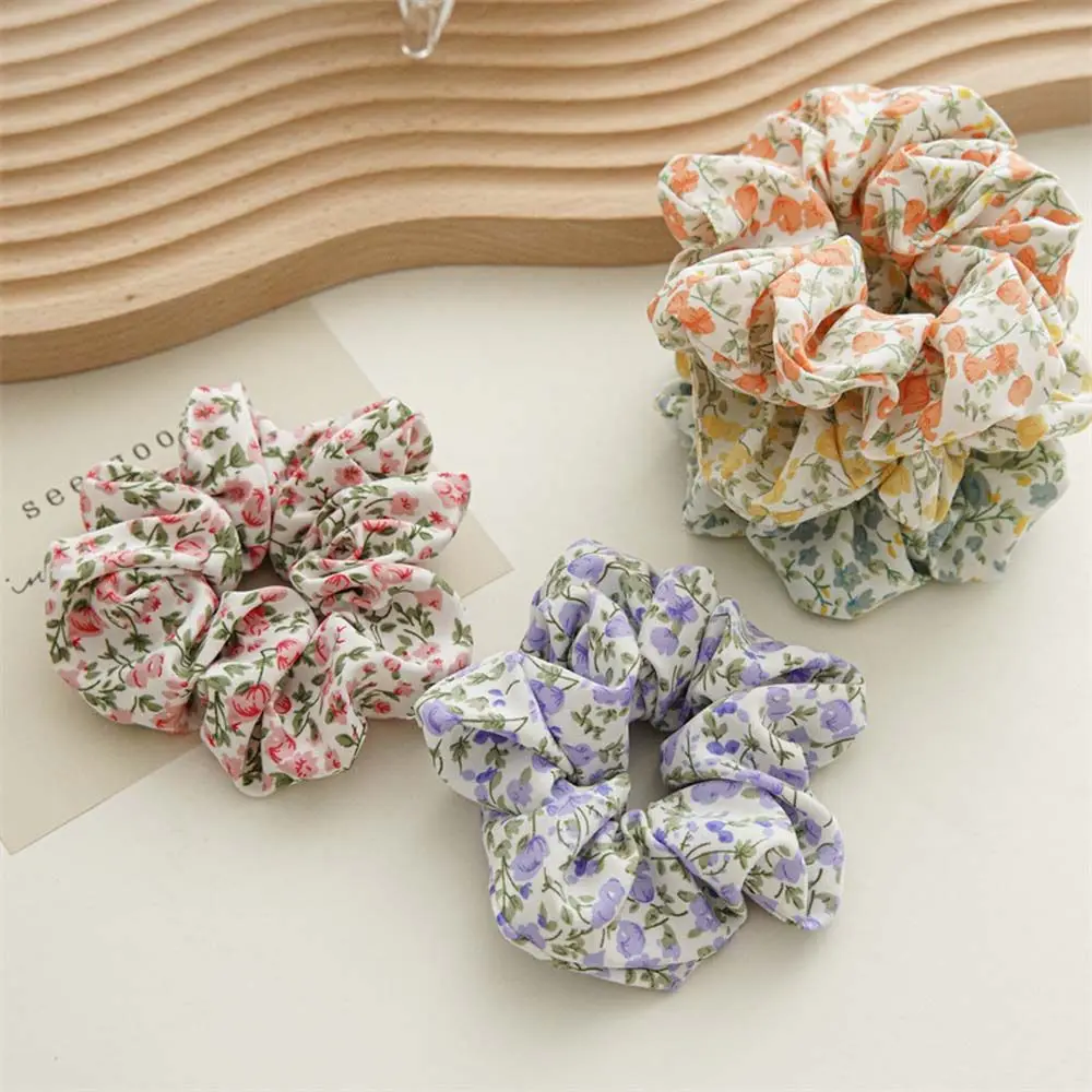 

Large Intestine Print Girl Hair Ring Korean Style Scrunchies Floral Hair Scrunchies Elastic Hair Rope Female Hair Accessories