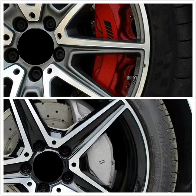 6 pcs Car tire brake disc sticker caliper sticker For Mercedes AMG CES CLS SLK GLK GLA CLK CLG GLE GLC GLB EQC GLA CLA sticker