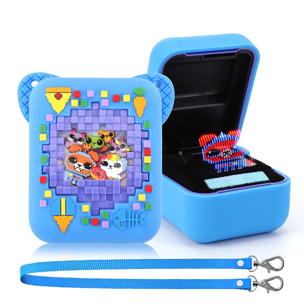 Silicone Carrying Case Waterproof Shockproof Protective Cover with Lanyard Silicone Case for Interactive Virtual Digital Pet