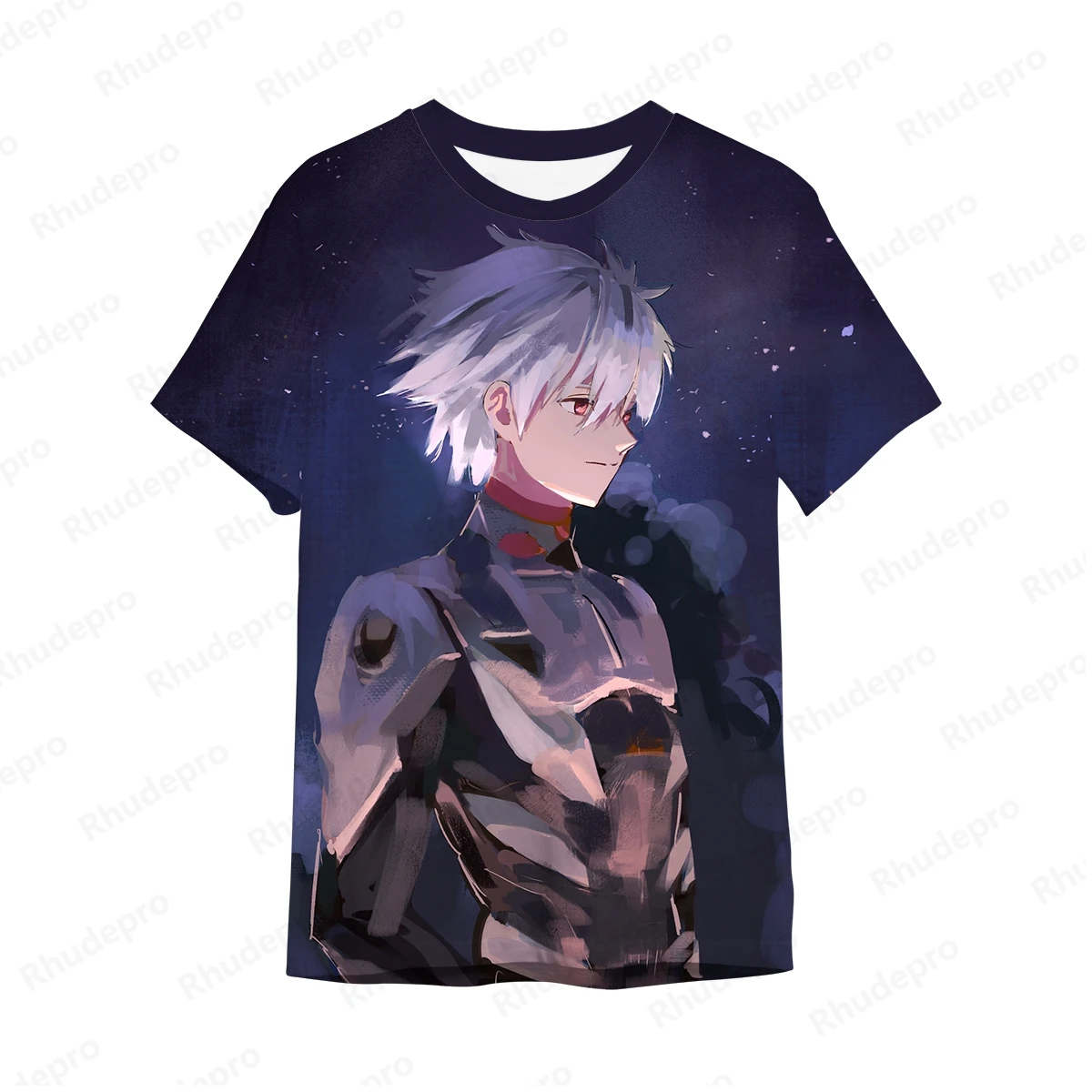 Camiseta masculina de manga curta Neon Genesis Evangelion, roupas Hip Hop, tendência infantil, estilo Harajuku, novo presente, roupa Y2k