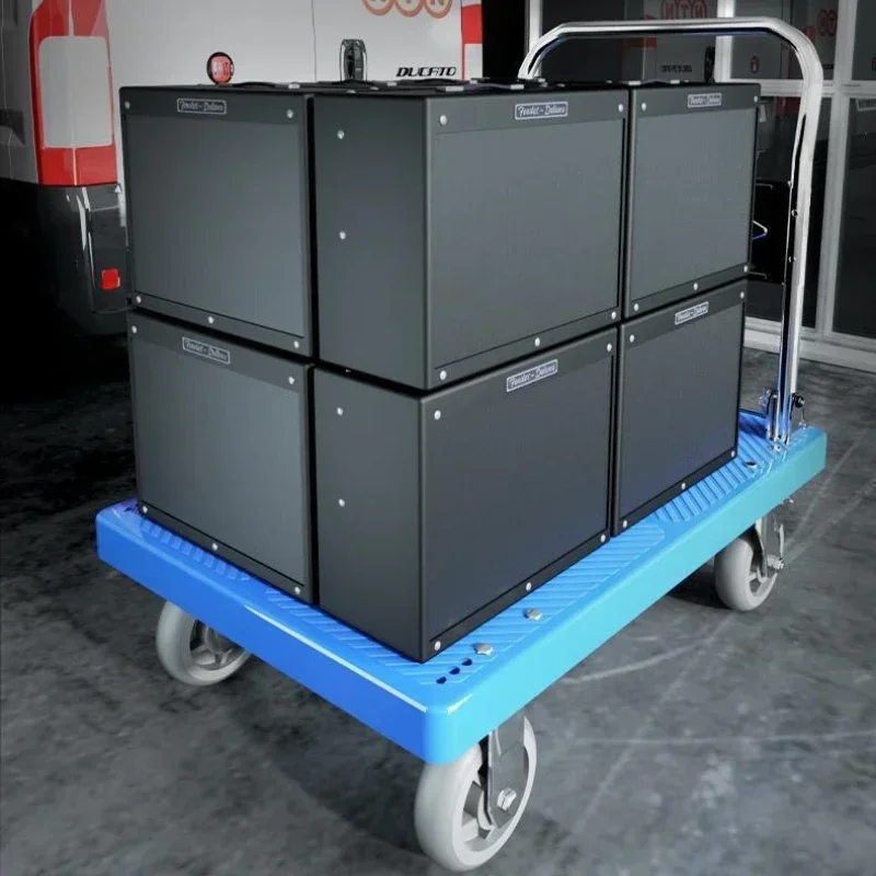 Multi-functional Folding trolley Pull trolley Hand trolley Light portable household trailer Flat trolley