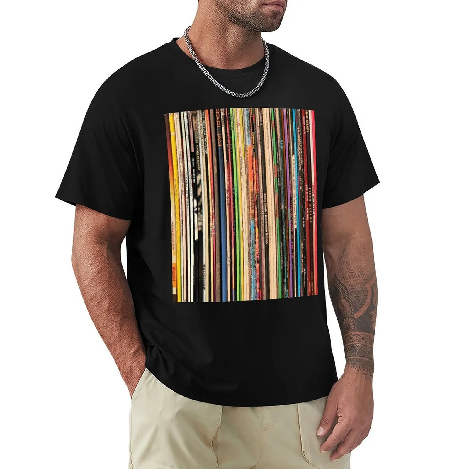 

Record Collector T-Shirt customs man clothes fashion shirts heavyweights mens t shirt graphic