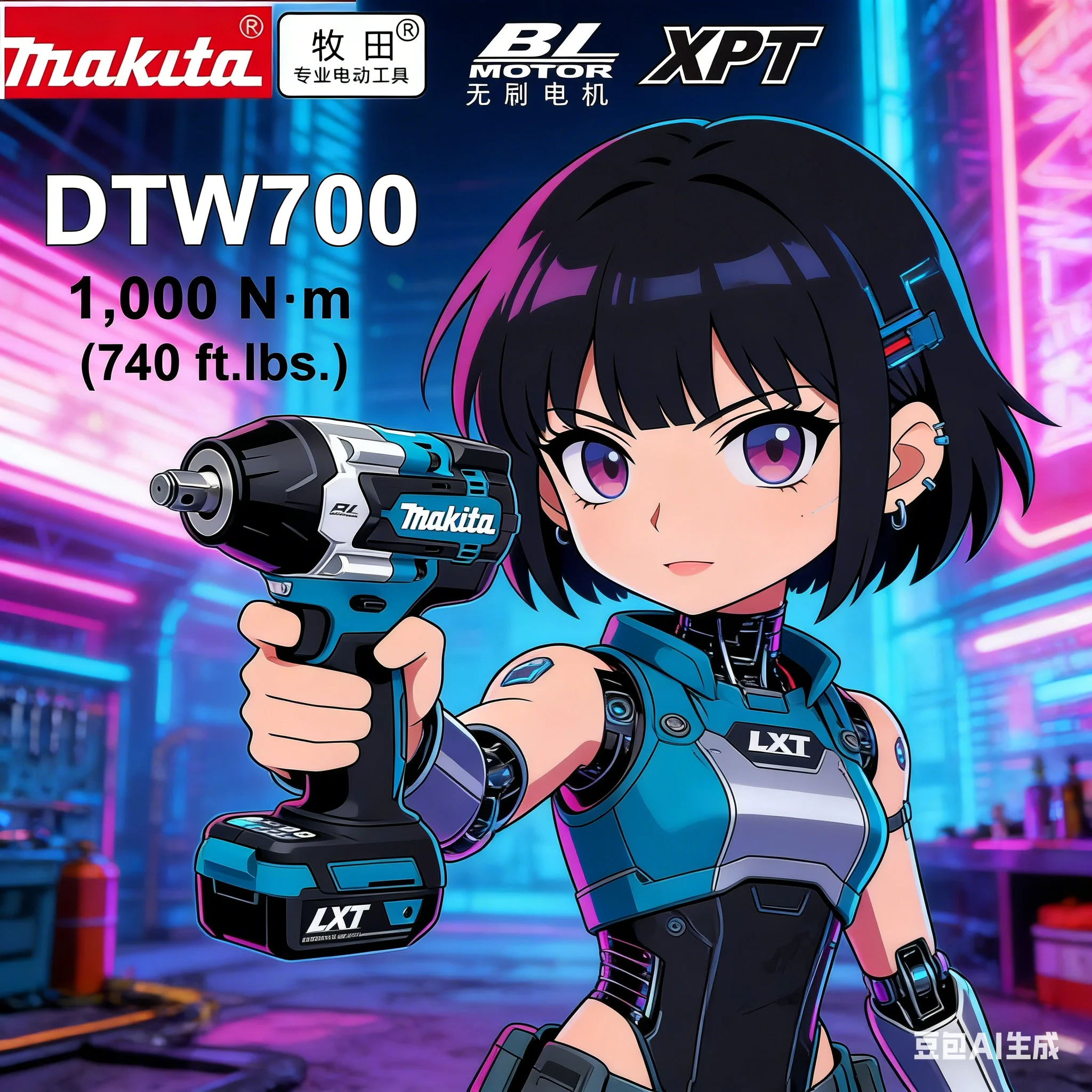

Makita Battery DTW700 1000N.m Brushless Cordless Impact Wrench For Makita 18V Battery Screwdriver Auto Repair Power Tools