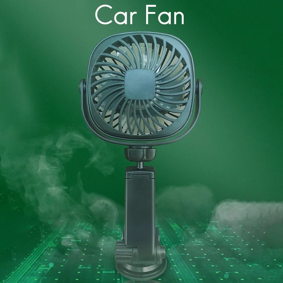 in Summer Battery Operated Kitchen Wall Fan with Suction Cup Rechargeable Strong Airflow Rotation for Kitchen Car