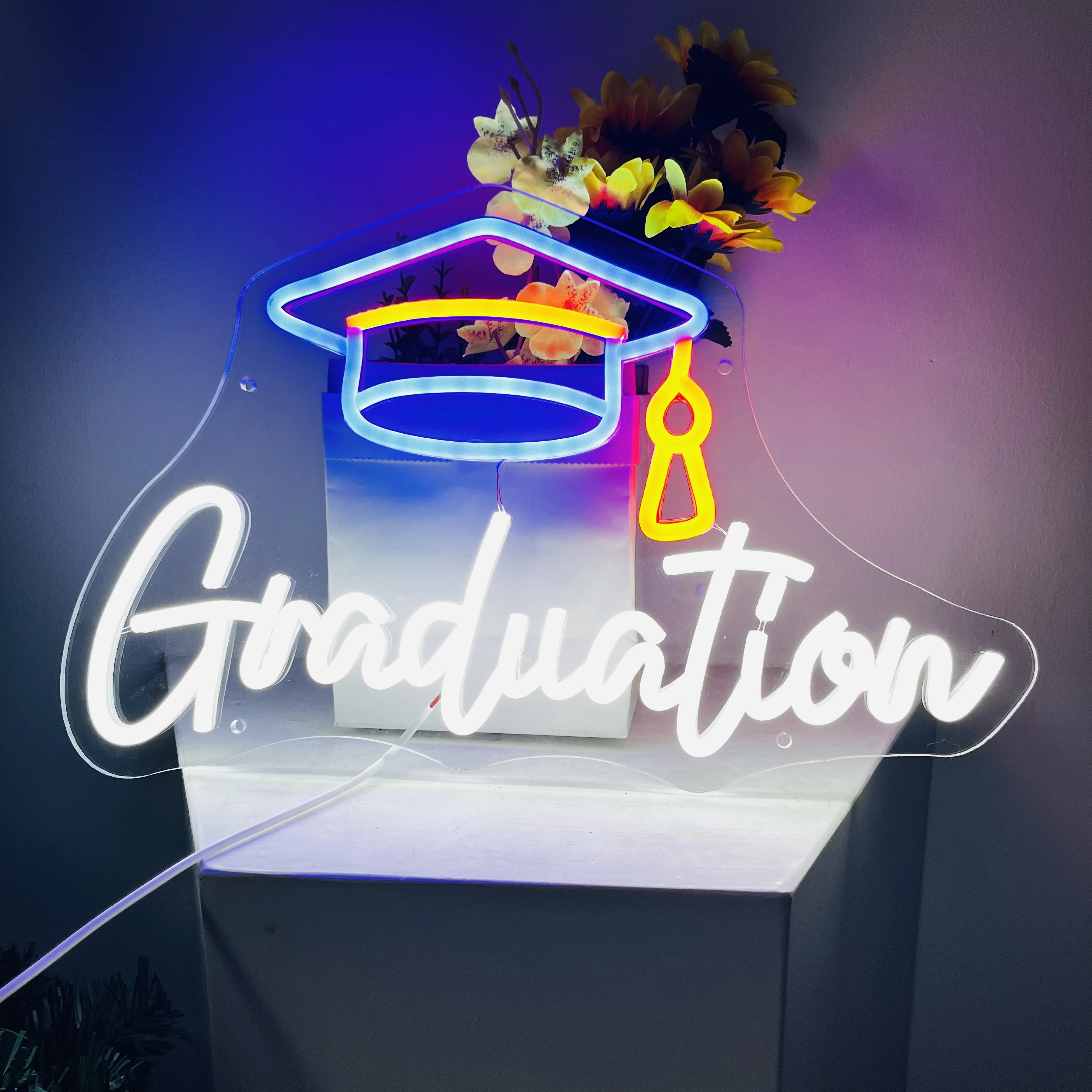 

Congrats Grad Neon Sign Graduation Custom Led Neon Signs For Wall Decor Personalized Gift