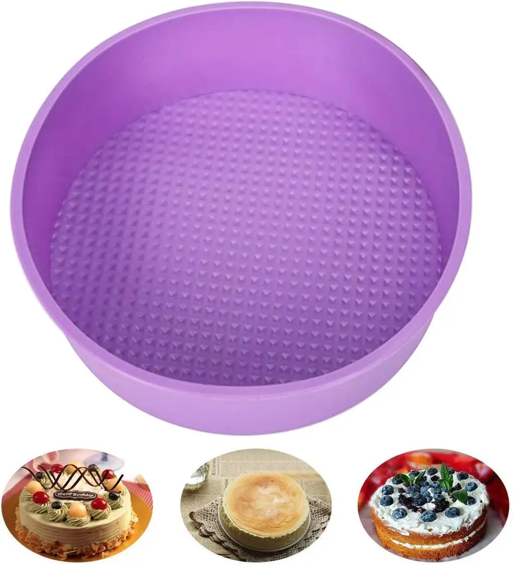 3D Silicone Bread Loaf Pan Non-Stick Baking Mold Pan 20cm Round Silicone Cake Molds Diy Baking Tools Round Bread Mold for Baking