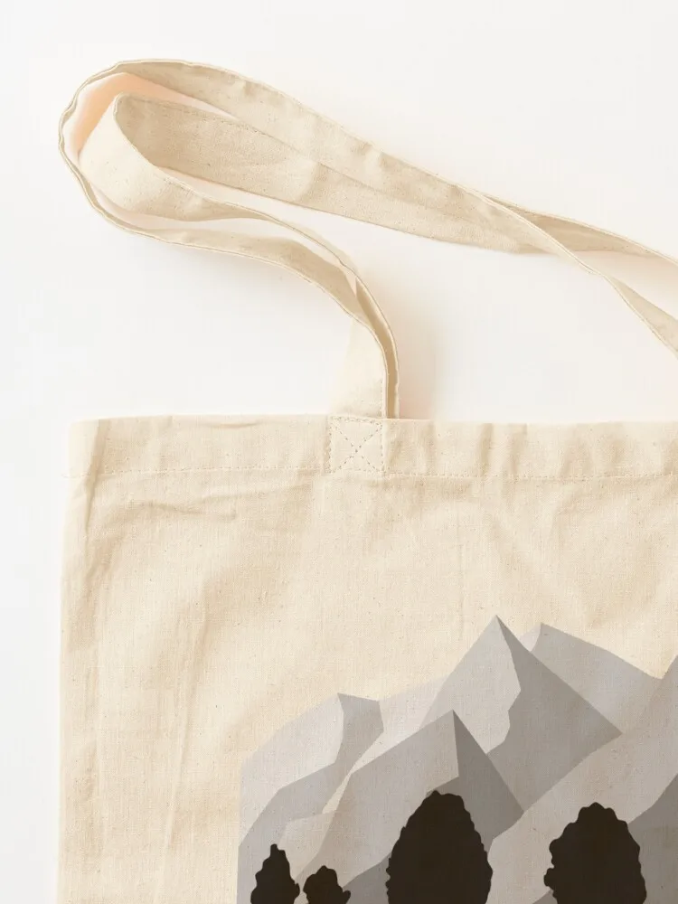 A mountain lake with trees and a deer Tote Bag shopper bags Lady bag shopping cart bags bag luxury women