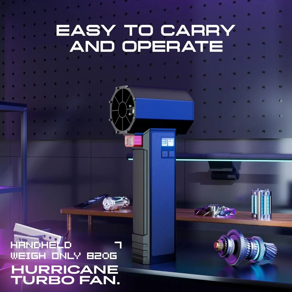 Турбо-сушилка для автомобиля, портативная автомобильная сушилка мощностью 750 Вт, воздушный поток 330 куб. футов в минуту, тяга 3,5 фунта, 4 скорости, для чистки двора