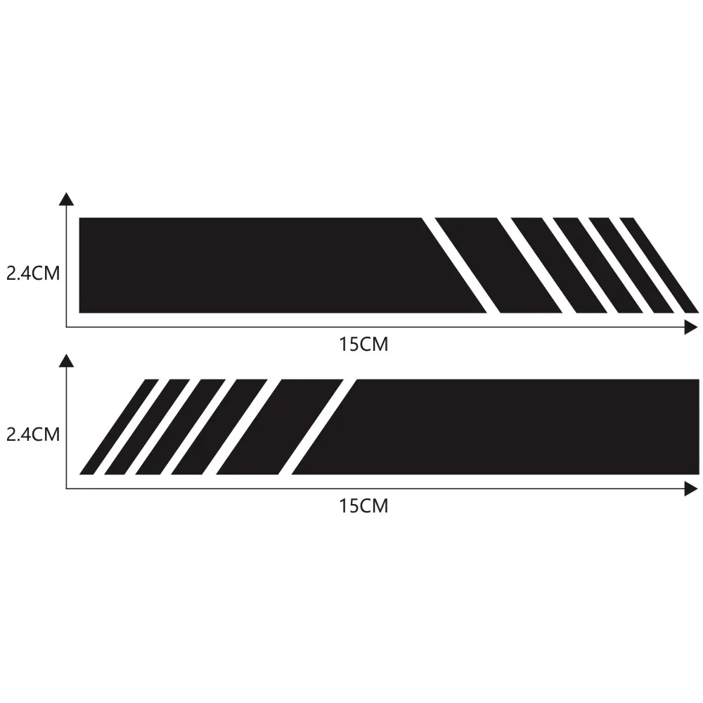 6PCS Fashion Racing Car Sticker Stripe Modelling of DIY Decoration Door Waist Line Rearview Mirror Hood PVC Decals Accessories.
