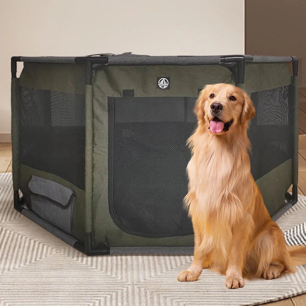 

Octagon Breathable Mesh Dog Crate Oxford Fabric Portable Foldable Cat Tent Waterproof Cat/Dog House Cage for Puppy Dog Cat