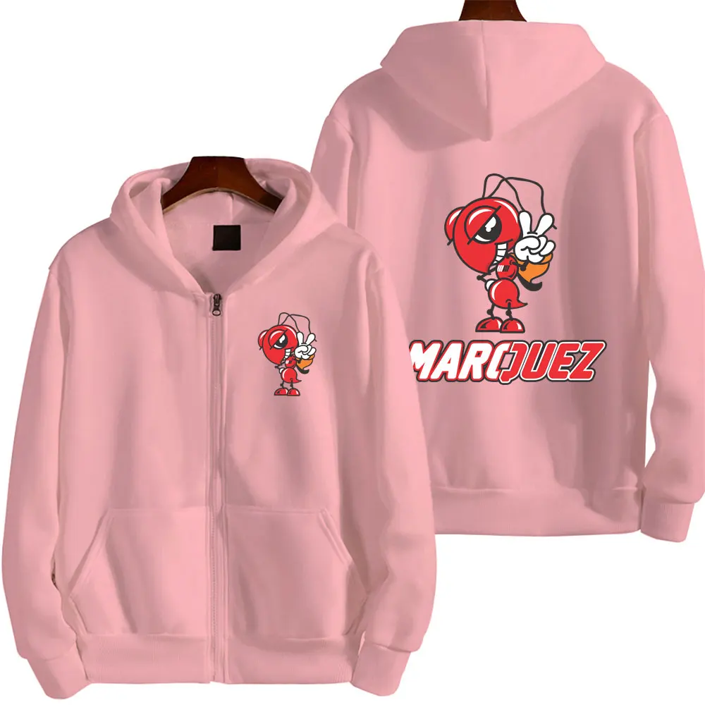 Marquez 93 Motorcycle Team Logo Men Zip Up Hoodie Spring Autumn Fashion Male Sweatshirt 2024 New Sport Women Jacket Coats