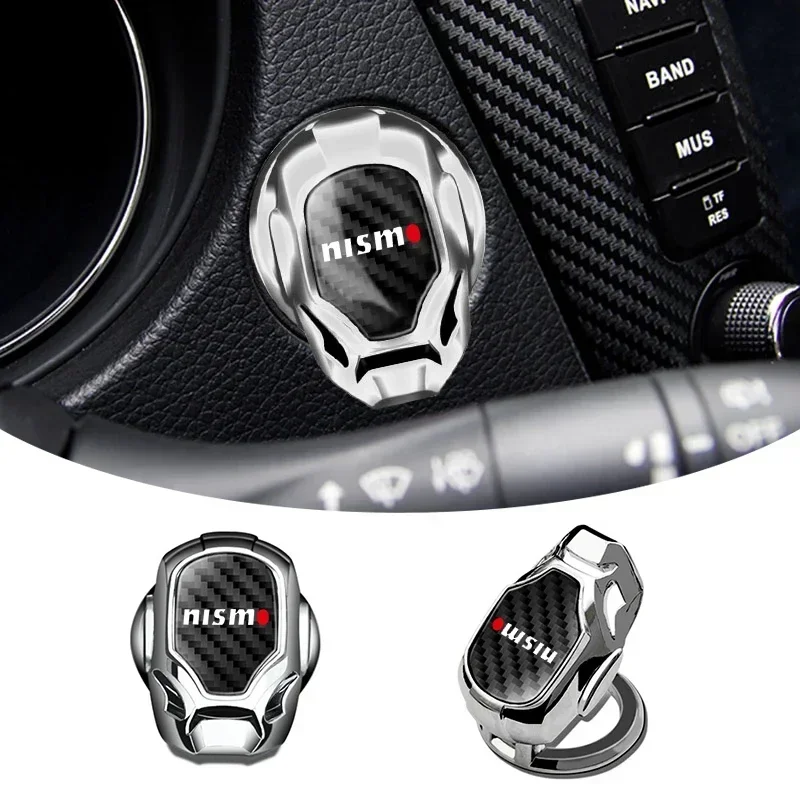 Car Engine Start Stop Decorative Button Cover For Nissan Nismo Logo Tiida Teana Qashqai Juke X trail Note Almera Skyline Styling