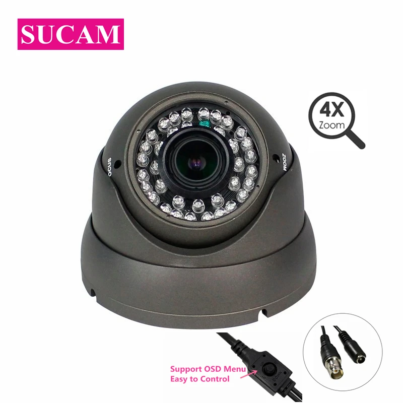 5MP AHD CCTV Security Camera Dome Vandal Proof 2.8-12mm Manual Zoom Night Vision Surveillance AHD Cameras 30M IR Distance