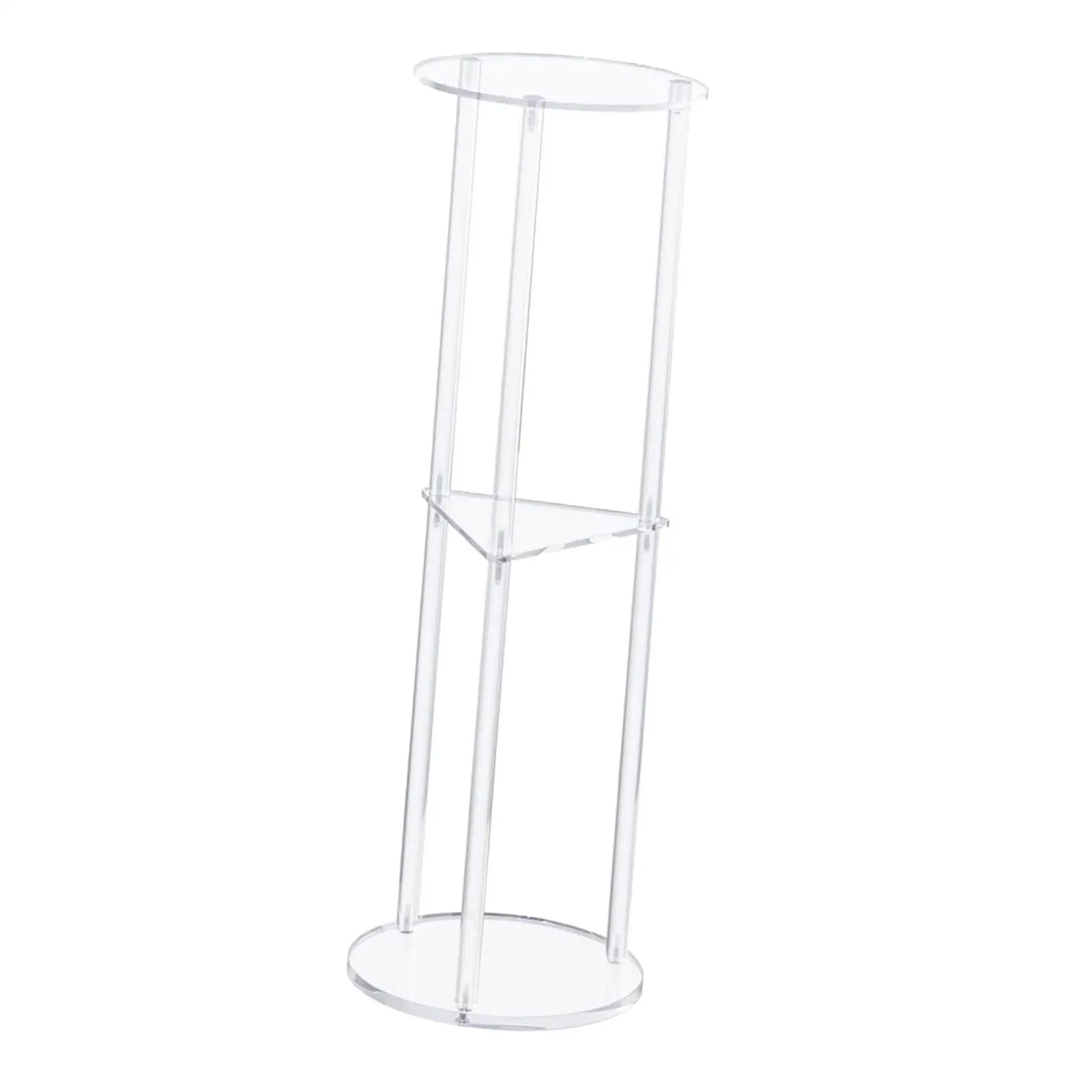Clear Acrylic Side Table Decorative 3 Tier Round Furniture Versatile Acrylic Bedside Table for Balcony Bathroom Home Office Sofa