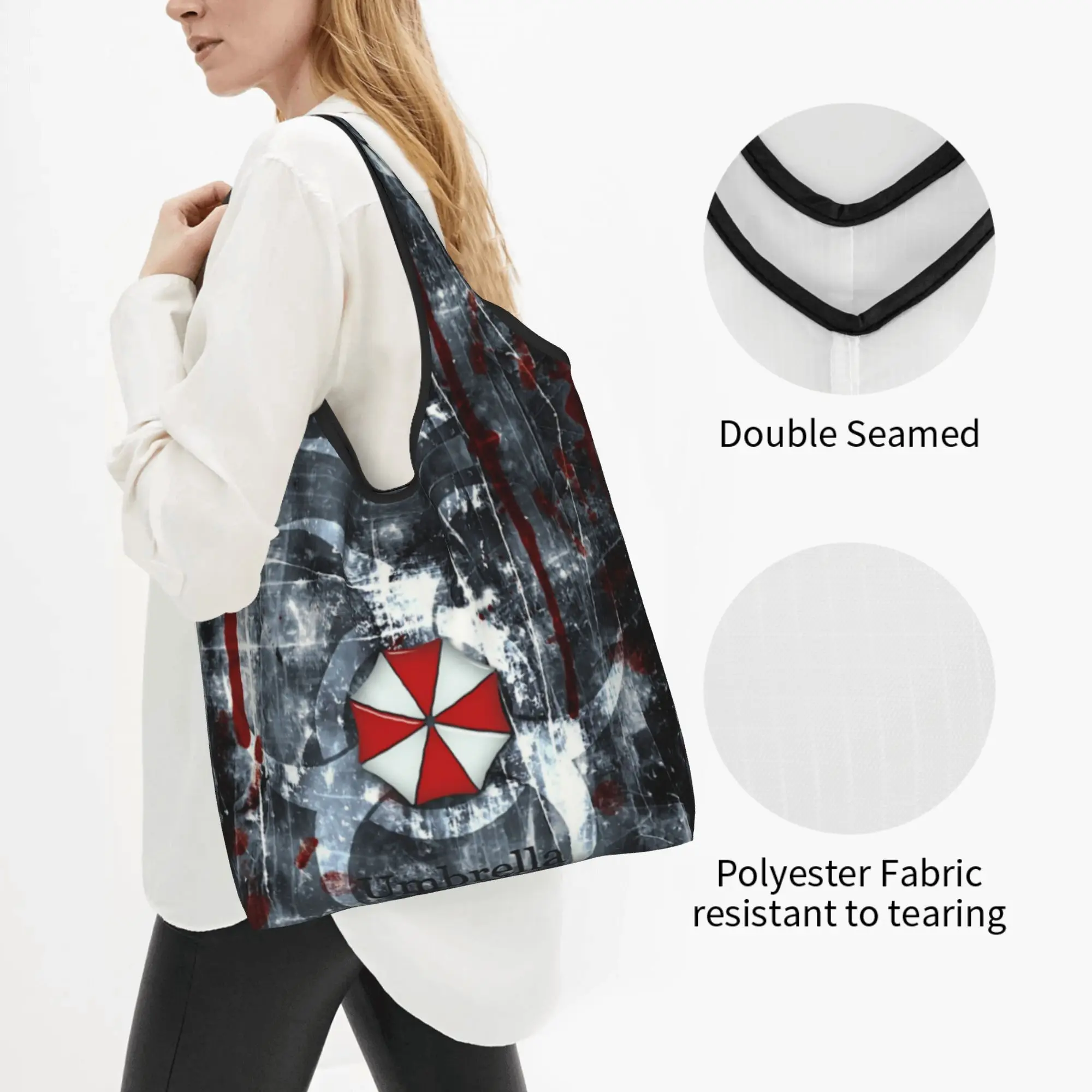 Fashion Umbrella Corporation Corp Shopping Tote Bag Portable Video Game Cosplay Groceries Shopper Shoulder Bag