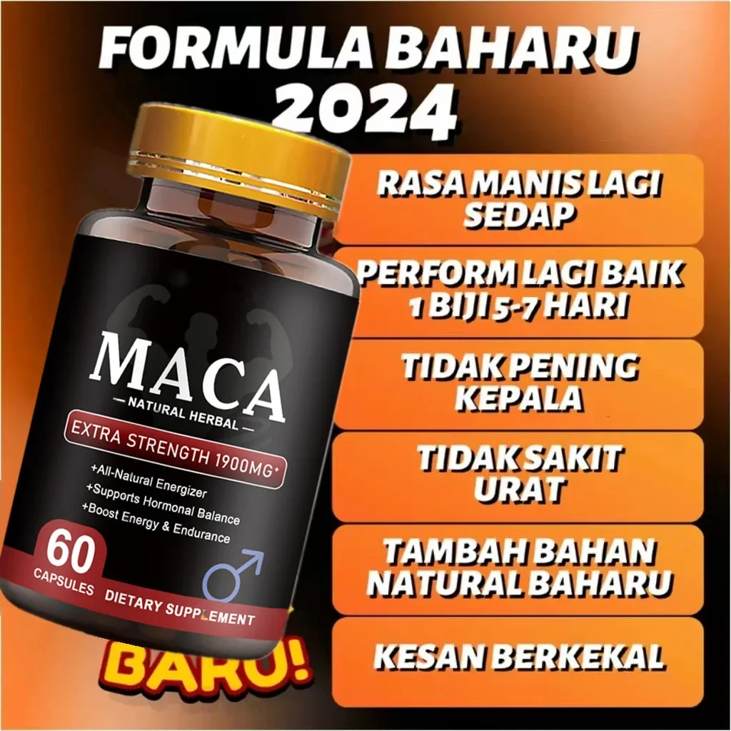 Organic Black Maca Capsules for Natural Ginseng Pills