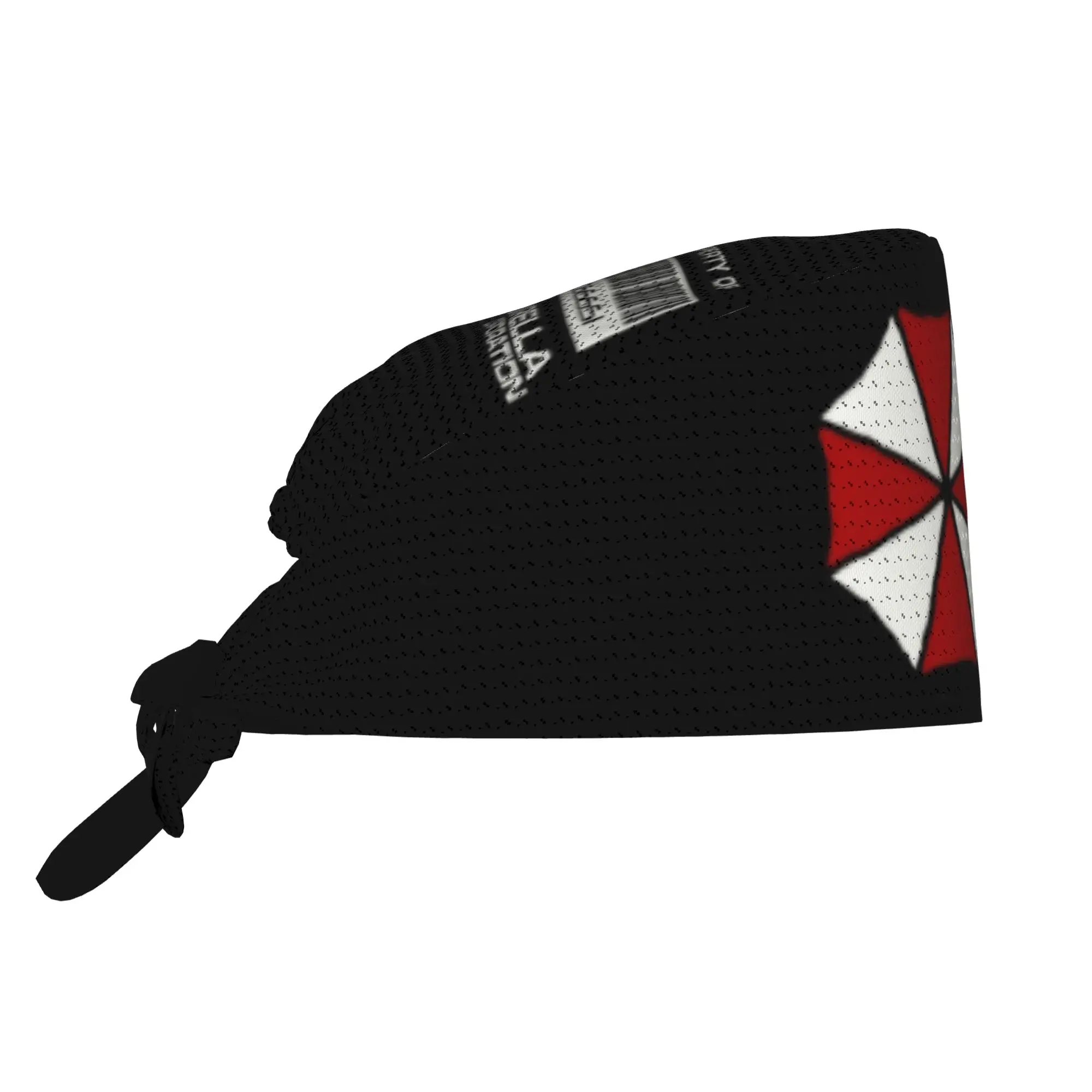 Custom Umbrella Corporation Movie Game Cosplay Breathable Nursing Work Cap Unisex Nurse Medical Cap  Work Scrubs Hat for Medical