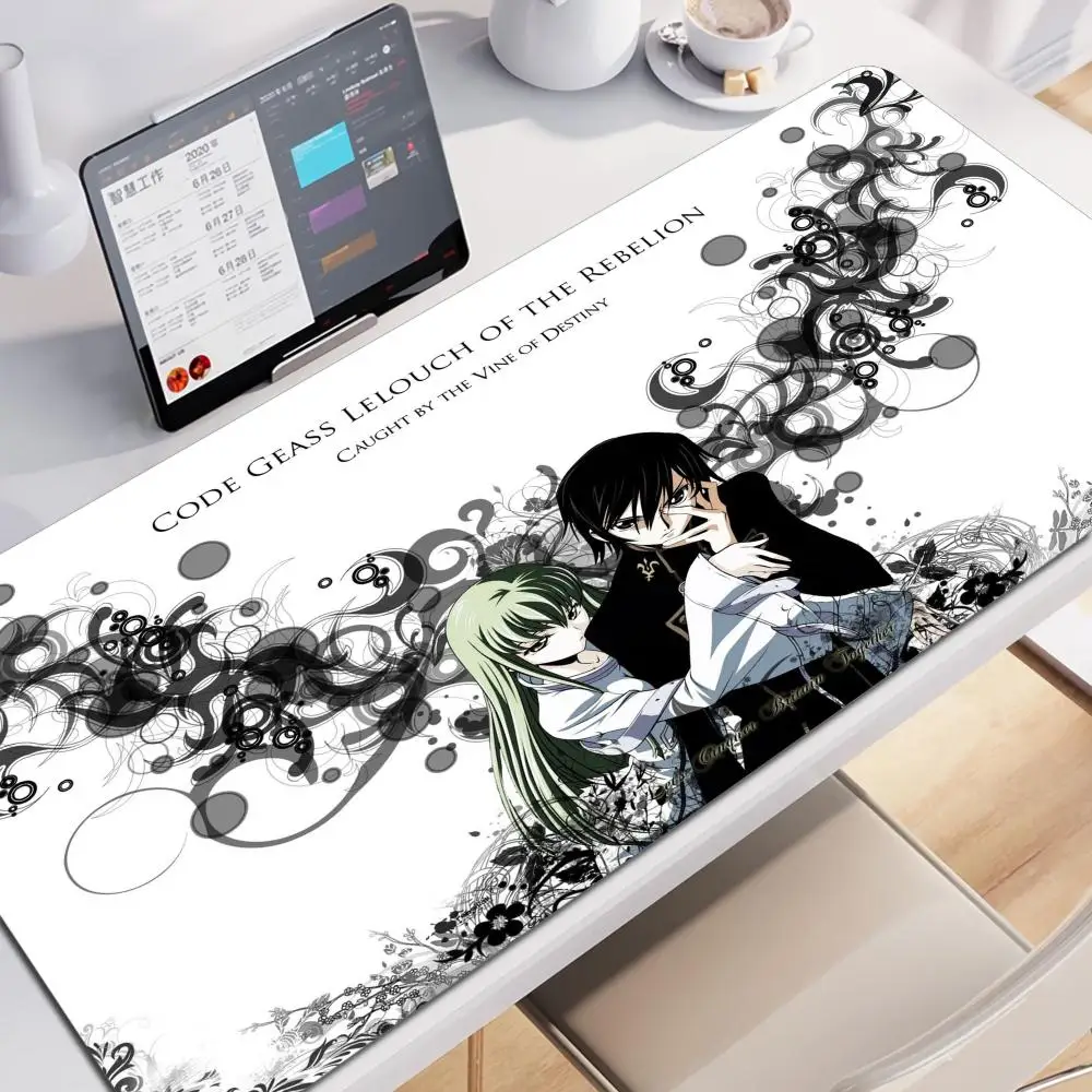 Code Geass Mouse tapis de souris xxl Pad Home Office Grand tapis de souris Gamer imperméable en cuir PU Tapis de bureau Tapis de souris pour ordinateur Keyb