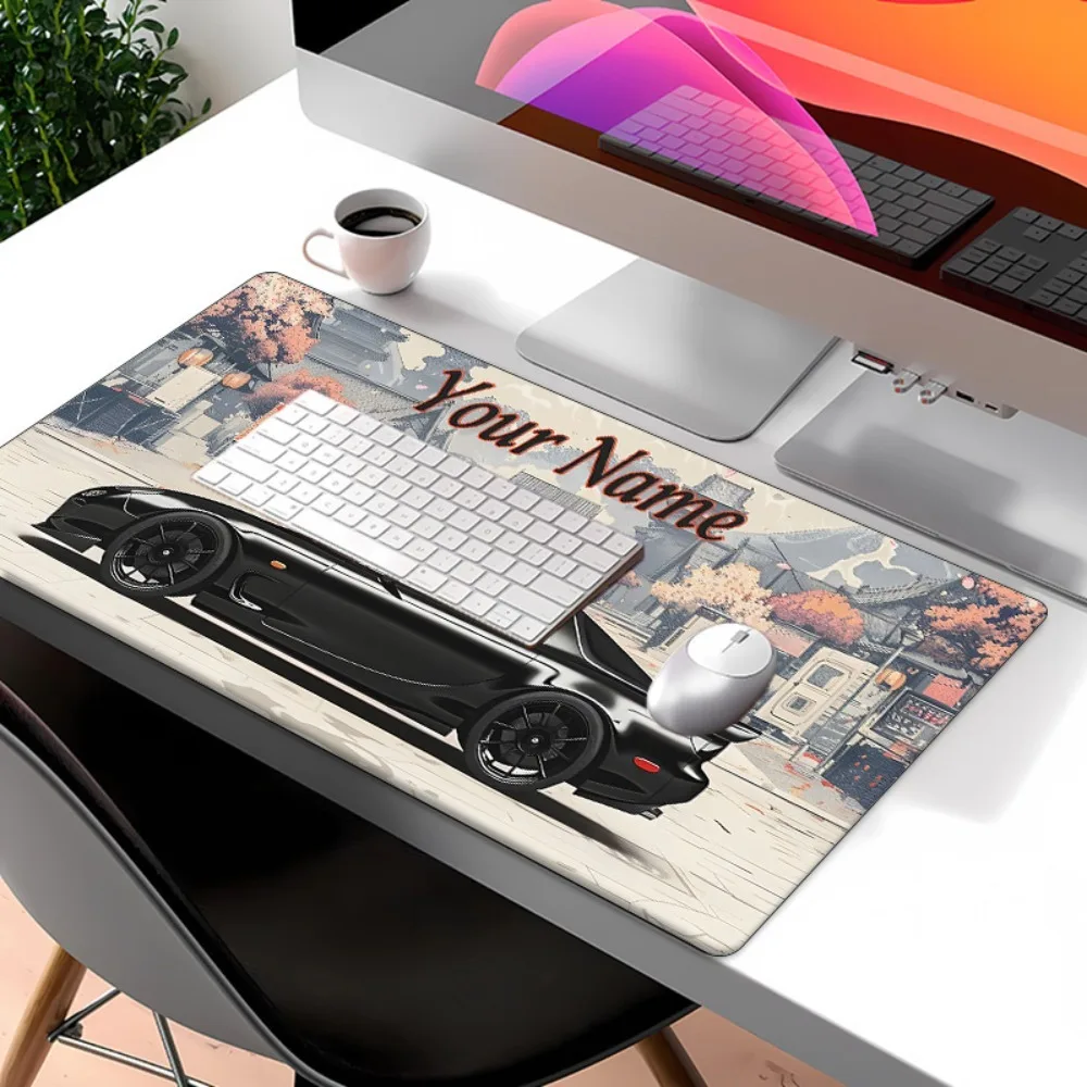 [2D Flat] 1pc Custom Personalized Sports Car Japanese Town Mouse Pad Custom Name Multi Sizes Gaming Mouse Pad
