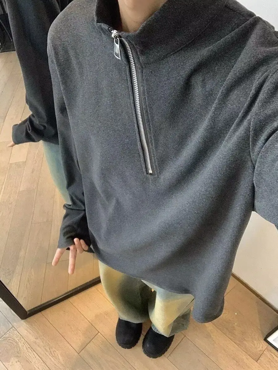 

Autumn Winter V-Ne Knitted Cardigan Men's Color Stand Collar Leisure Sle Casual Sweater Coat American Retro Lazy Fa...