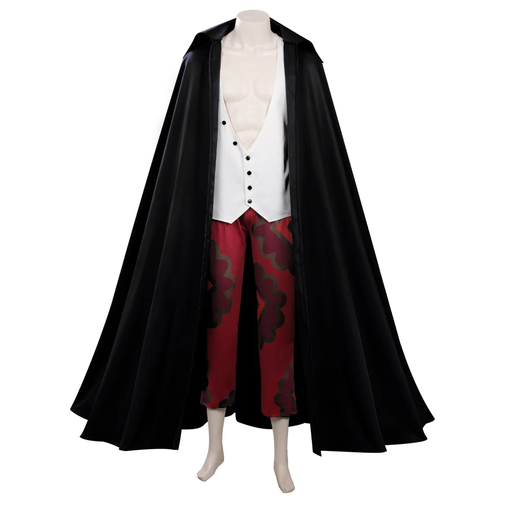 FILM RED Shanks Cosplay Fantasia Costume Adult Men Uniform Cloak Coat Pants Fantasy Outfits Halloween Carnival Suit