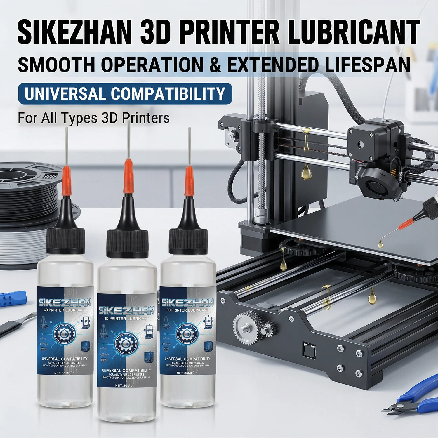 Universal 3D Printer Grease 360ml Lubricating Oil for Creality Ender 3 V2 Pro Bambu Lab Anycubic FDM Printer Rail Screw Rod Part