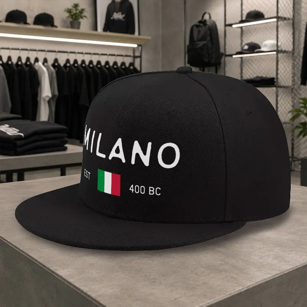 Gorra con la Bandera de Milán, Italia, para Hombre y Mujer - Gorra de Béisbol Ligera con Visera de Pico de Pato e Icónico Símbolo de Milán, Ideal para Ropa Urbana, Regalos, Navidad