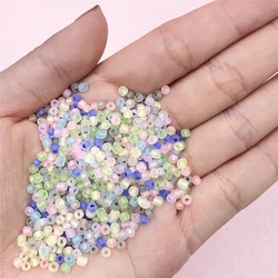 200PCS 2.8*2.7mm Cream Colour Mini Acrylic Seed Beads For Handcraft Earrings Bracelets Necklace Jewelry Material