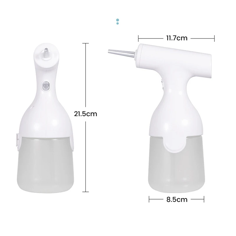 Dispensador de espuma eléctrico automático, pulverizador de lavado continuo inteligente para baño, espuma de champú, detergente, pulverizador de burbujas blanco, 1 Juego