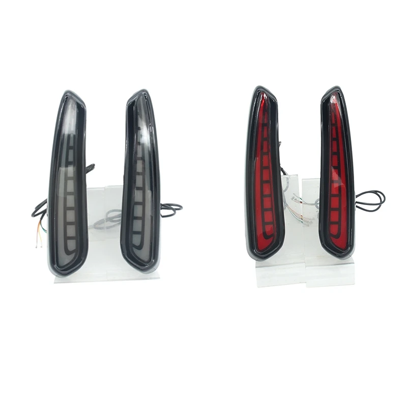 For Honda Civic Type R 2023 2024 3 In 1 Rear Bumper Reflector Brake Light Turn Signal Lamp DRL Tail Lights