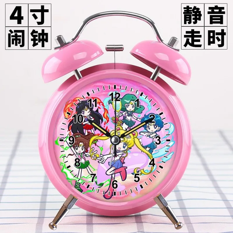 Sailor Moon Alarm Clock Cartoon Anime Personality Fashion Student Child Silent Wake Up on Time Artifact Holiday Gift Kawaii