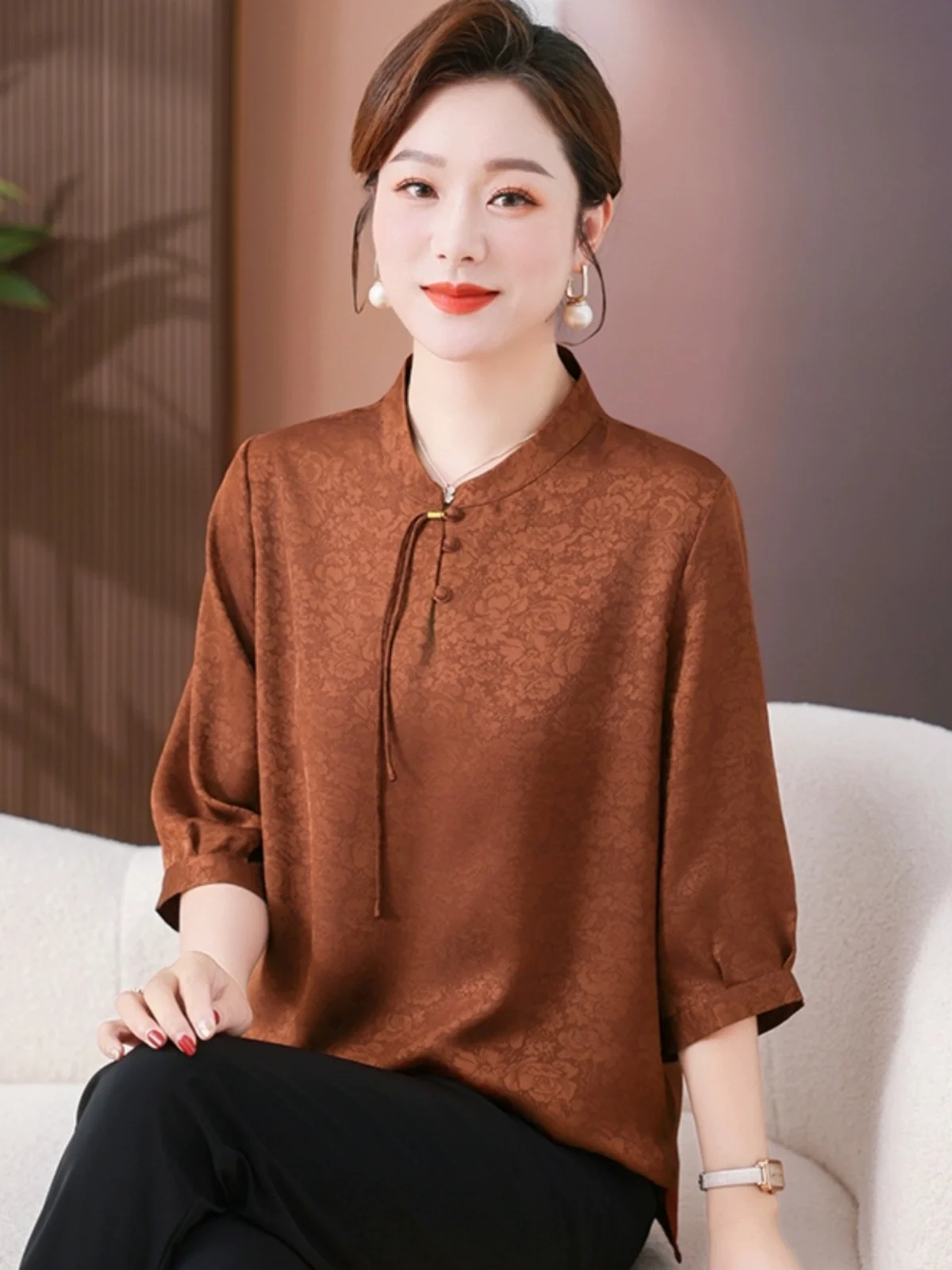 

Elegant Women's Shirt Sleeveless Top Summer Wedding Dress Code Button up Loose Fit Intellectual Style Single Piece Ladieswear