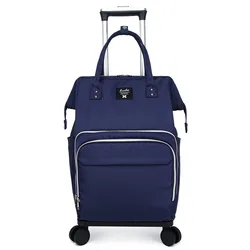 Women Carry On  Large capacity Expandable Trolley Bags Spinner Suitcase Foldable Cabin Size 20