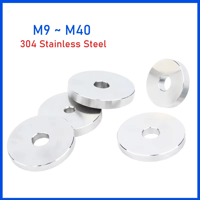 M9 M10 M11 M12 M14 M16 M20 M30 M40 304 Stainless Steel Smooth Thick Washers Enlarged Gasket Flat Washers Thick 3mm~8mm