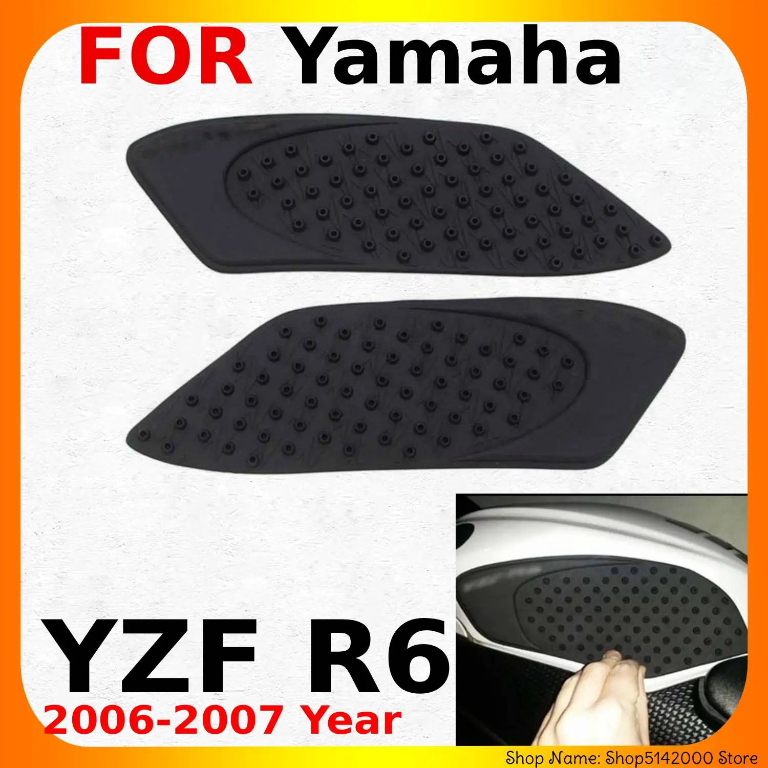 

For Yamaha YZF R6 2006-2007 YearMotorcycle Non-slip Fuel Tank Pads Decals Protector Sticker Parts Motorcycle Accessories